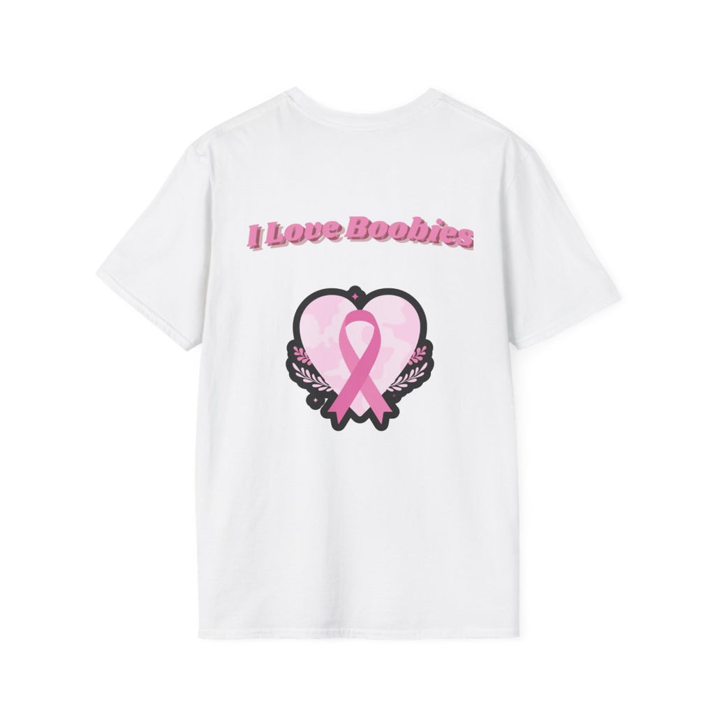Copy of Breast Cancer Awareness T-Shirt — "I Love Boobies" Pink Ribbon Heart Tee