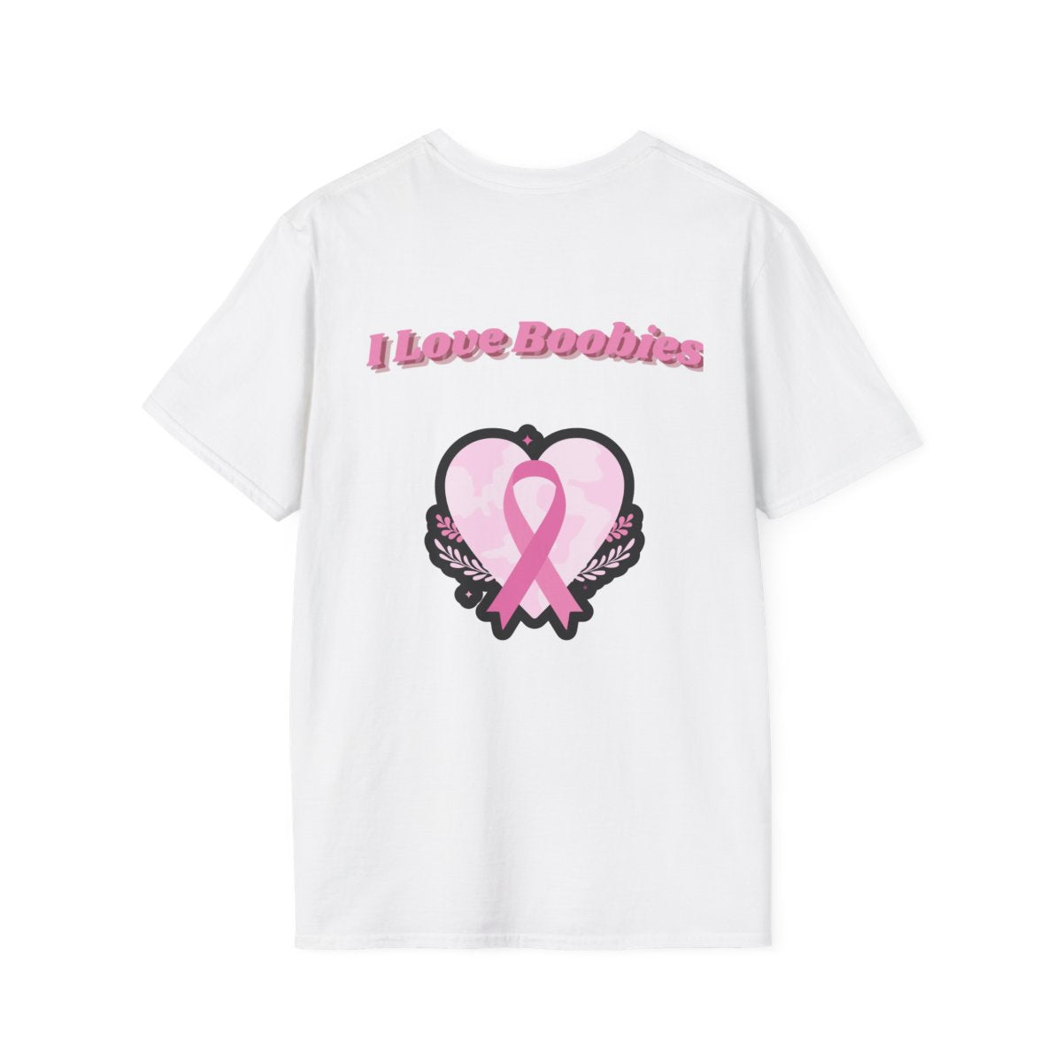 Copy of Breast Cancer Awareness T-Shirt — "I Love Boobies" Pink Ribbon Heart Tee