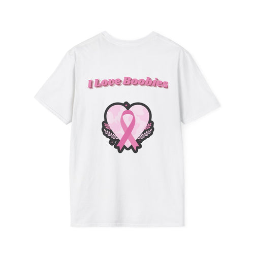 Copy of Breast Cancer Awareness T-Shirt — "I Love Boobies" Pink Ribbon Heart Tee